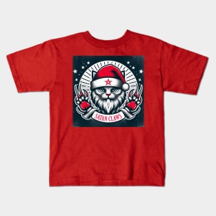 Satan Claws - Cat Santa Kids T-Shirt